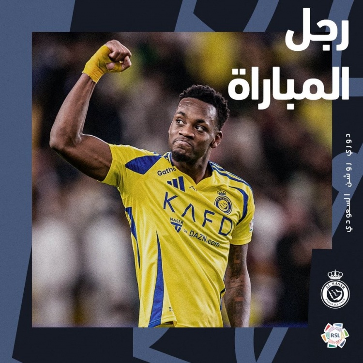  首秀雙響！沙特超官方：杜蘭被球迷投票當選本場最佳球員