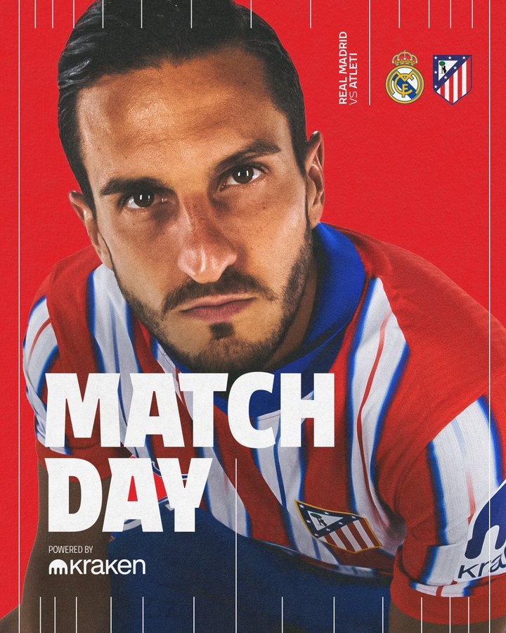  榜首爭(zhēng)奪戰(zhàn)&馬德里德比！馬競(jìng)社媒曬vs皇馬預(yù)熱海報(bào)：科克出鏡