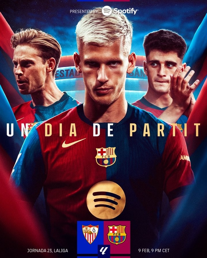  巴薩面對塞維利亞已6連勝，近9場8勝1平&打進21球僅丟3球