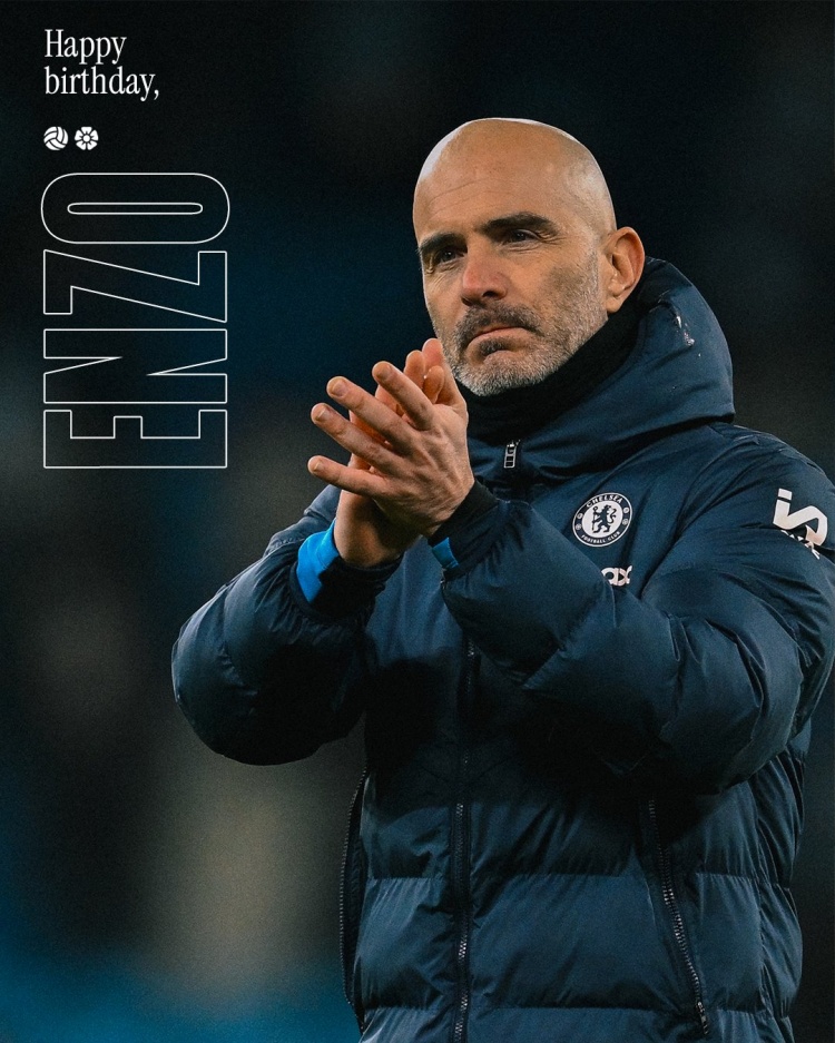  切爾西祝主帥馬雷斯卡45歲生日快樂，上任至今帶隊戰(zhàn)績21勝7平8負