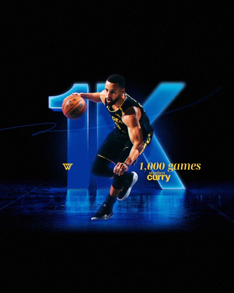  傳奇繼續(xù)??！庫里解鎖常規(guī)賽生涯第1000場比賽 勇士隊史首人！