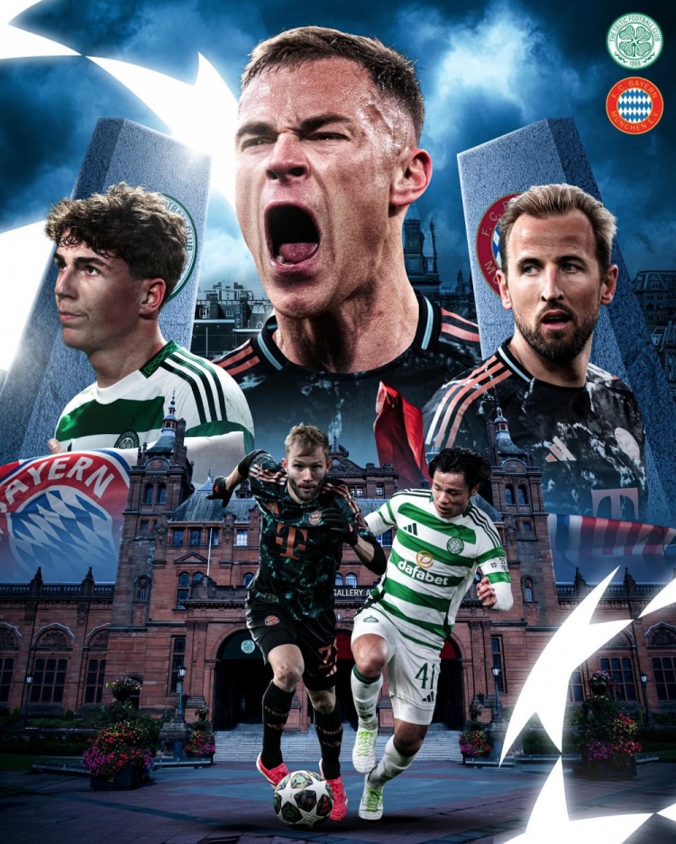  拜仁發(fā)布歐冠對陣凱爾特人海報：凱恩、基米希、萊默爾出鏡