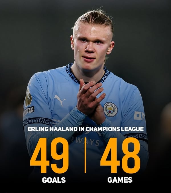  次回合戰(zhàn)皇馬哈蘭德進球將破梅西紀錄，成為最年輕的歐冠50球先生