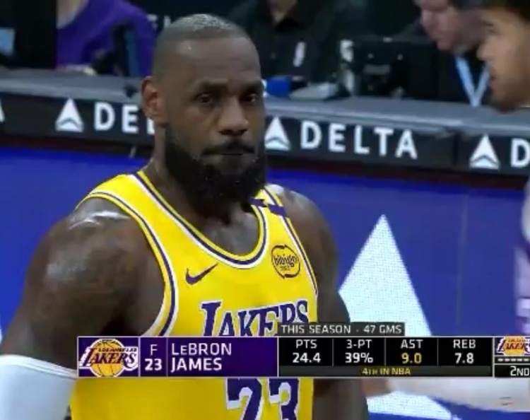  這老頭嘿！詹姆斯場均24.4分9助 助攻聯(lián)盟第四&個(gè)人生涯第三多