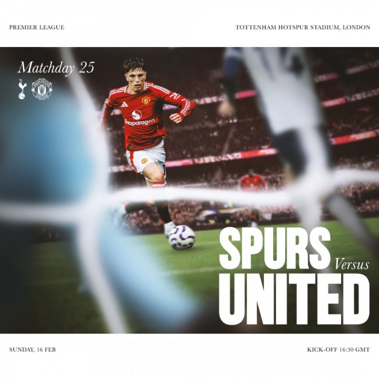  曼聯發(fā)布客戰(zhàn)熱刺海報：加納喬帶球突進