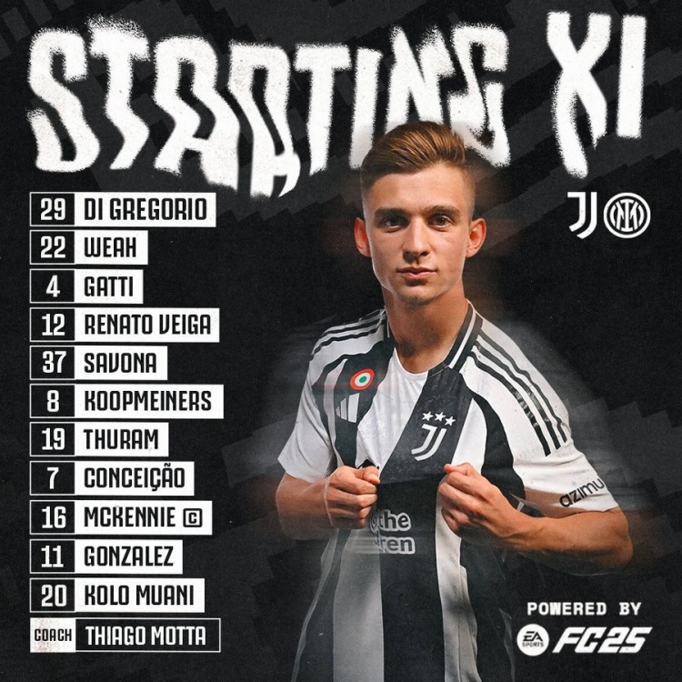  平均年齡相差5歲！尤文&國米排出意甲3分制對戰(zhàn)史最小&最老首發(fā)