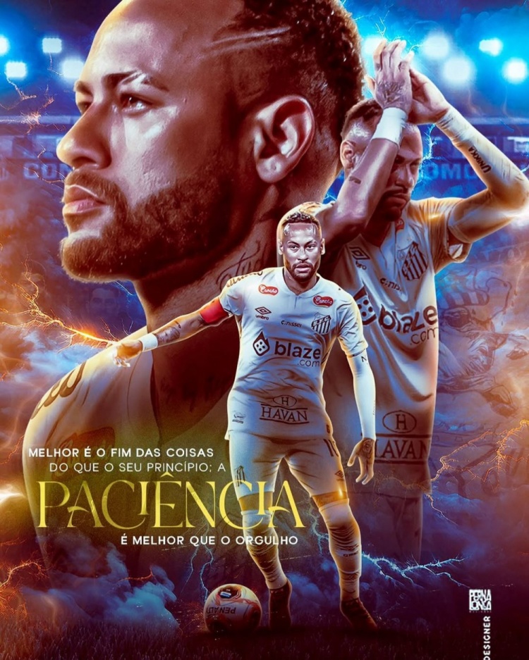  回歸桑托斯3場比賽0球0助！內(nèi)馬爾社媒曬個人比賽海報