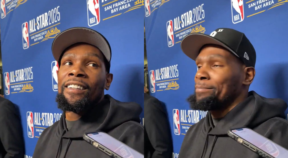  記者：你會(huì)厭倦庫(kù)里剛過(guò)半場(chǎng)就扔三分嗎？杜蘭特機(jī)智反問(wèn)：你會(huì)？