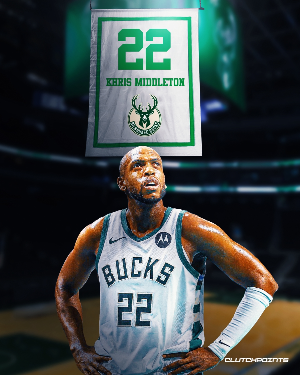  這個22號不能動！美媒：雄鹿是否應(yīng)退役米德爾頓球衣？