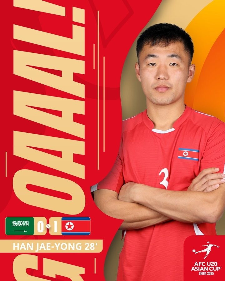  預(yù)訂賽事最佳進(jìn)球？沙特門(mén)將出擊離開(kāi)禁區(qū)，朝鮮U20后衛(wèi)瀟灑吊門(mén)