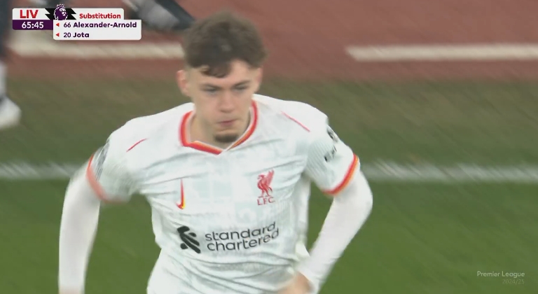  利物浦連換兩人！努涅斯布拉德利登場(chǎng)，阿諾德，若塔下場(chǎng)