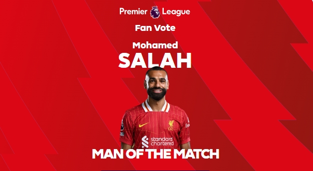  毫無(wú)懸念！官方：薩拉赫獲評(píng)球迷票選本場(chǎng)英超最佳球員