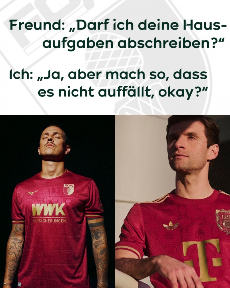  質(zhì)疑抄襲？奧堡曬對(duì)比照：拜仁，你們的125周年紀(jì)念球衣好眼熟