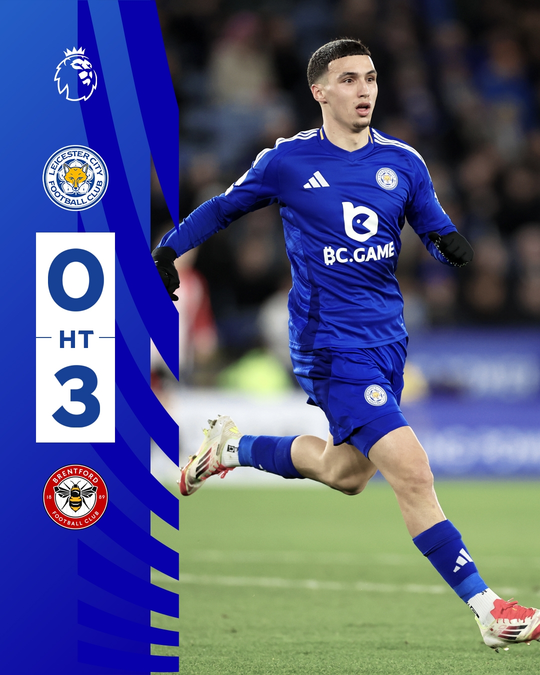  半場(chǎng)0-3！萊斯特若不進(jìn)球輸球，將主場(chǎng)6連敗0進(jìn)球創(chuàng)歷史最糟戰(zhàn)績(jī)