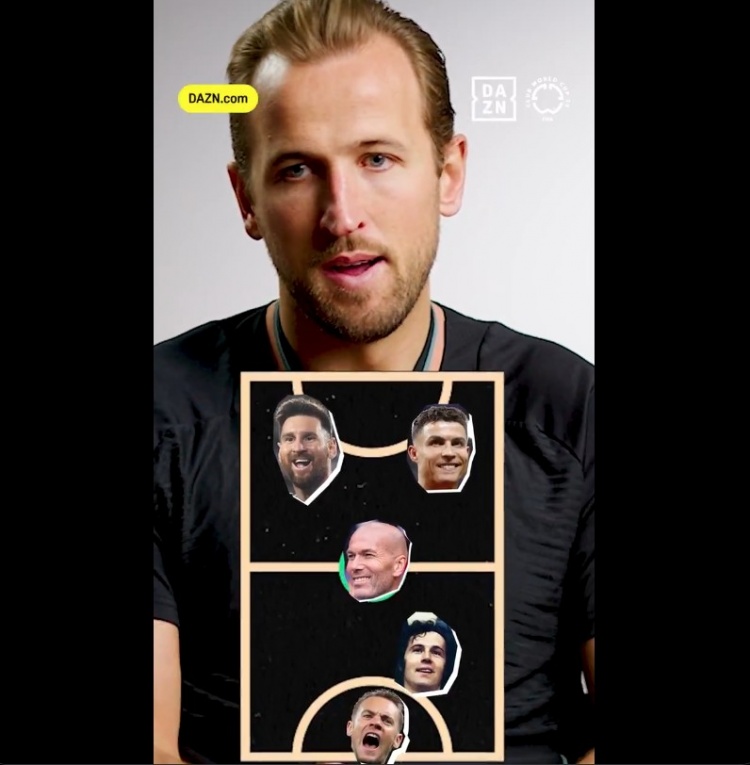  凱恩列歷史夢(mèng)幻5人隊(duì)：首選梅西，C羅、貝肯鮑爾、諾伊爾、齊達(dá)內(nèi)