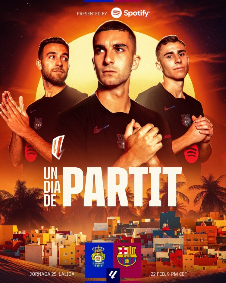  巴薩發(fā)布對(duì)陣?yán)古翣栺R斯海報(bào)：費(fèi)蘭、費(fèi)爾明、加西亞出鏡