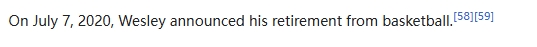  球場(chǎng)老大爺！38歲韋斯利無限點(diǎn)名男籃內(nèi)線砍32分 5年前已宣布退役
