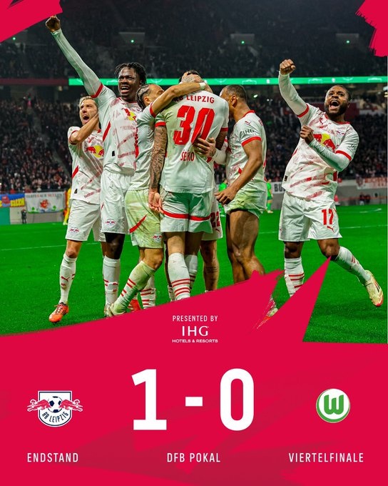  德國(guó)杯四強(qiáng)出爐：勒沃庫(kù)森、萊比錫、斯圖加特+德丙比勒菲爾德！