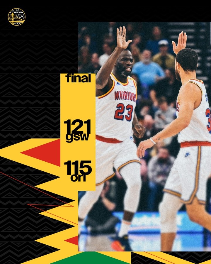  客場(chǎng)大逆轉(zhuǎn)！勇士官方曬出贏球海報(bào) 庫里、追夢(mèng)登上封面