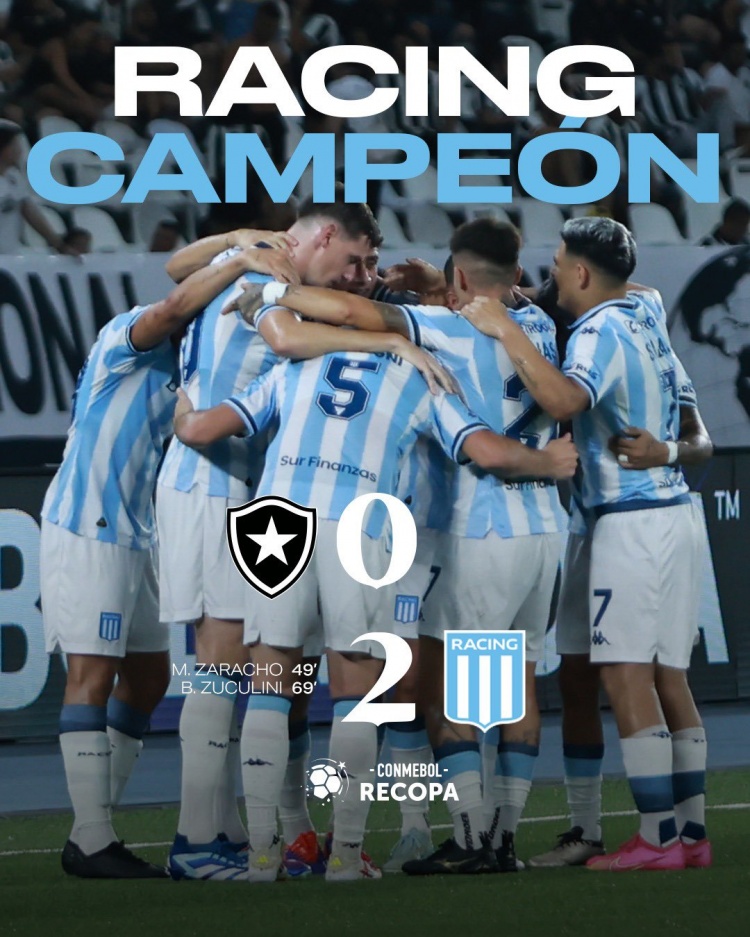  阿根廷競(jìng)技隊(duì)總分4-0擊敗博塔弗戈，奪得南美優(yōu)勝者杯冠軍