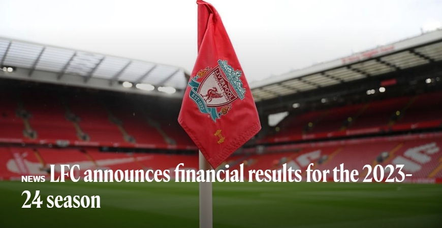  利物浦23-24財報：向克洛普團隊付960萬鎊補償金，員工總數(shù)1011人