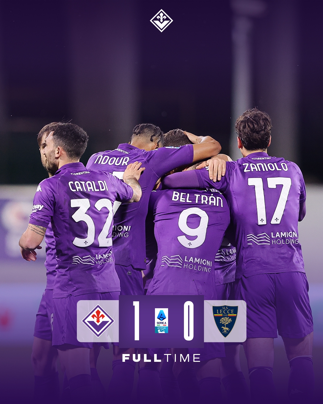  冠軍判官？佛羅倫薩未來3輪分別打意甲2/3/4，此前曾3-0第1名國(guó)米