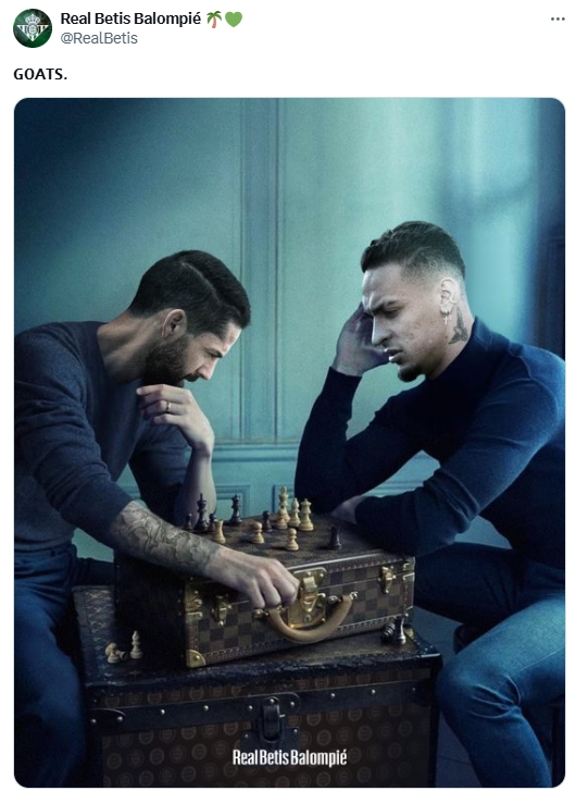  兩位GOAT已在陣中！貝蒂斯官方曬照，將梅羅對(duì)弈P成伊斯科&安東尼