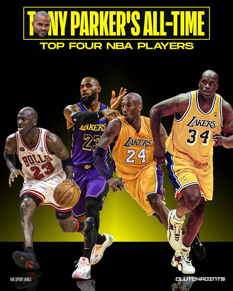 托尼-帕克評歷史前四：喬丹、詹姆斯、科比、奧尼爾