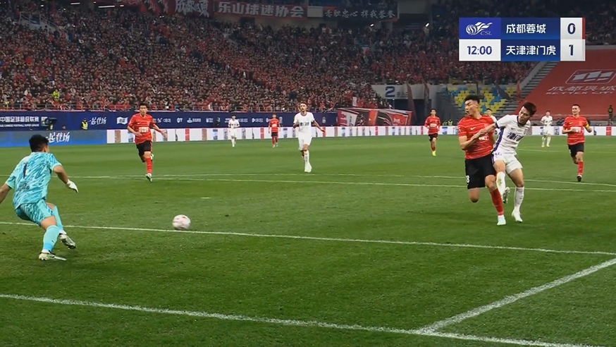  反客為主！王秋明精彩不停球搶點破門，哈達斯送助攻 蓉城0-1落后