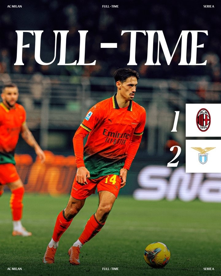  米蘭連續(xù)3場意甲均以1-2告負(fù)，各項(xiàng)賽事近6場1勝1平4負(fù)