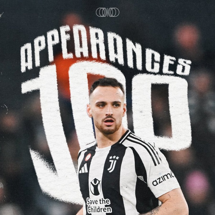  后防中堅(jiān)！加蒂在對(duì)陣維羅納的意甲聯(lián)賽中迎來尤文100場里程碑