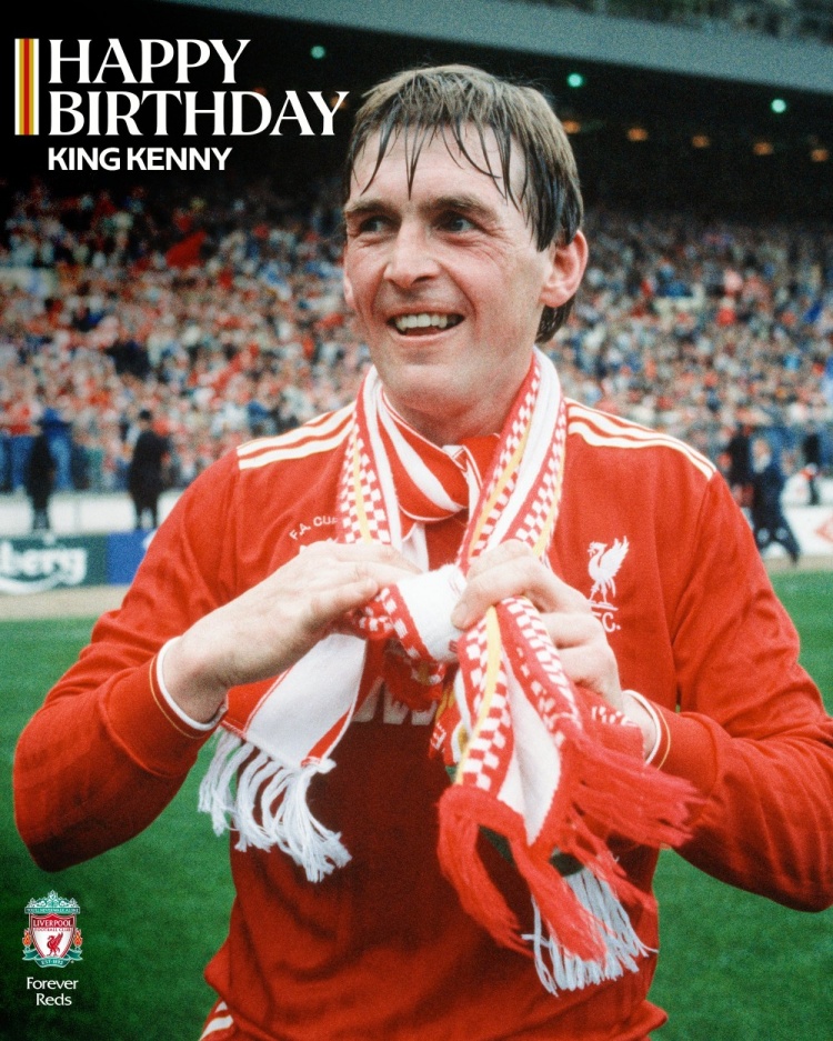  國王肯尼！達(dá)格利什迎來74歲生日，利物浦官方送祝福