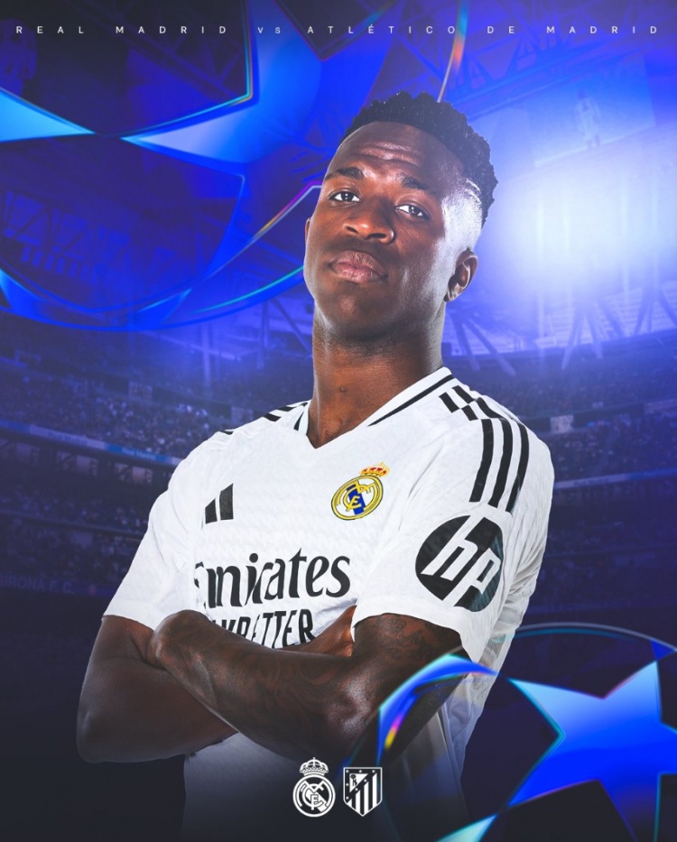  皇馬&馬競曬對陣海報，維尼修斯&德保羅分別出鏡