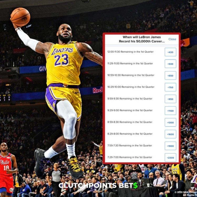  僅差1分！詹姆斯今日何時破五萬分賠率：開場30秒內最被看好