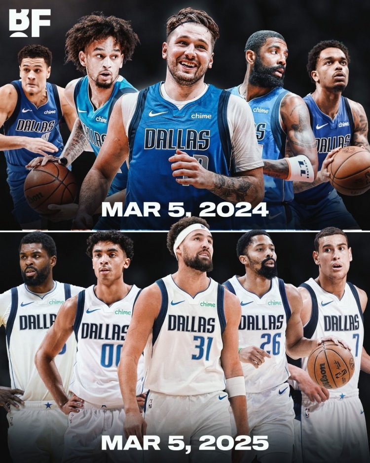  1年前由東歐領(lǐng)銜！昨日獨行俠首發(fā)：克萊/小克/DVD/馬紹爾/鮑威爾