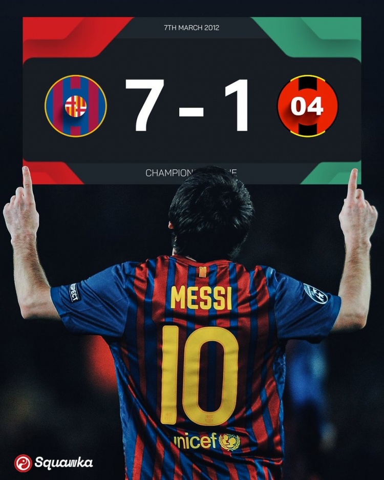  13年前的今天：梅西戰(zhàn)藥廠五子登科成歐冠首人，當(dāng)賽季60場73球