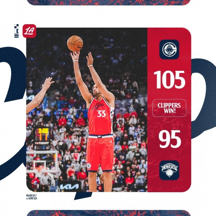  攻守兼?zhèn)淇迟惣拘赂?7分！快船官方贏球海報封面人物：巴圖姆