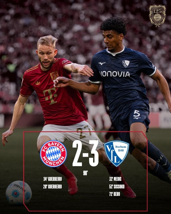  主場(chǎng)10連勝被終結(jié)！拜仁上次德甲主場(chǎng)輸球還是2024年3月負(fù)于多特