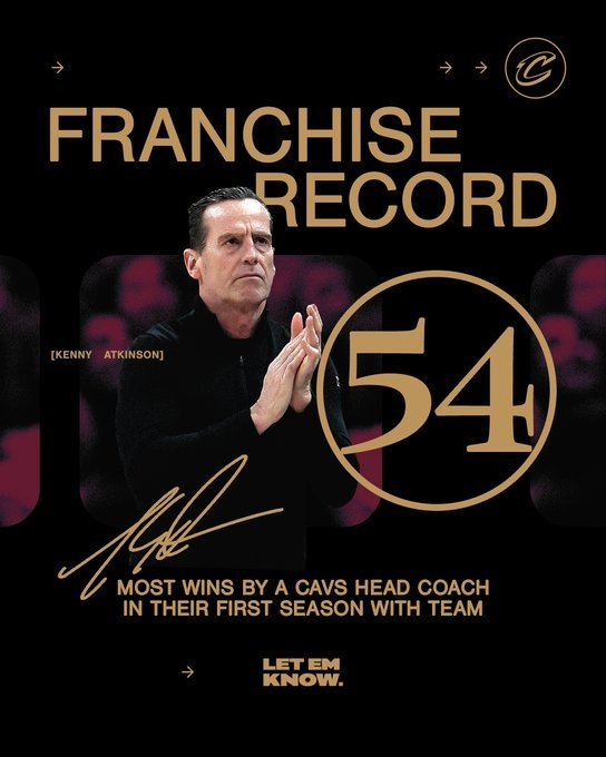  阿特金森執(zhí)教騎士首個賽季拿到至少54勝 創(chuàng)隊(duì)史紀(jì)錄