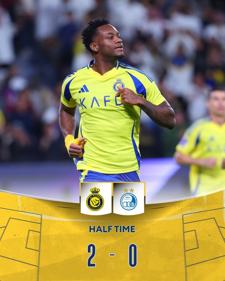  半場-利雅得勝利暫2-0德黑蘭獨(dú)立 C羅點(diǎn)球建功杜蘭吊射馬內(nèi)造點(diǎn)