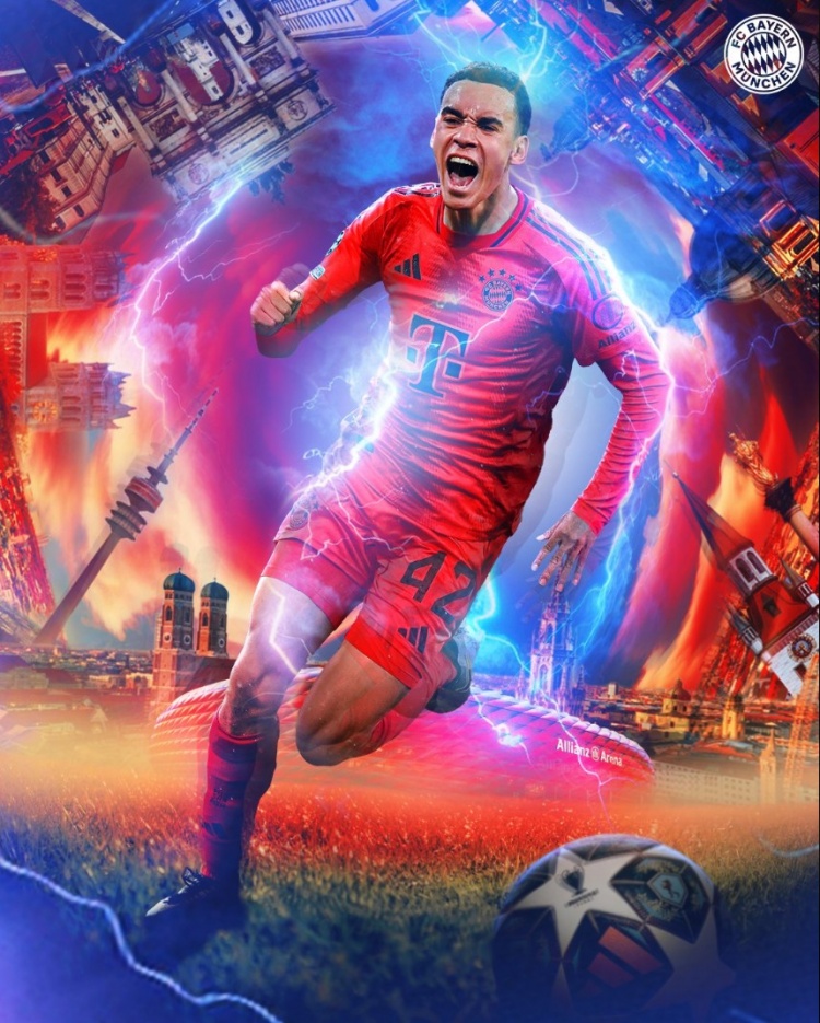  穆西亞拉代表拜仁各項賽事出戰(zhàn)200場，俱樂部曬海報慶祝