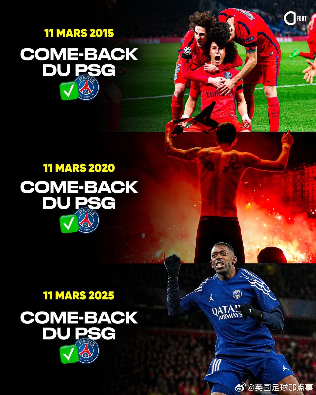  利物浦輸給玄學(xué)?巴黎3次逆轉(zhuǎn)進(jìn)歐冠8強(qiáng)都在3月11日，每次相隔5年