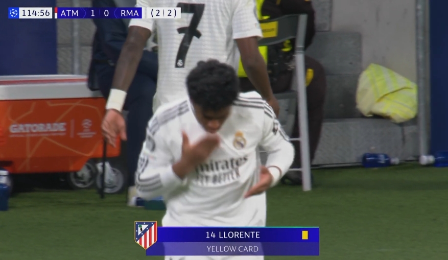  皇馬第115分鐘換人，維尼修斯下恩德里克上！