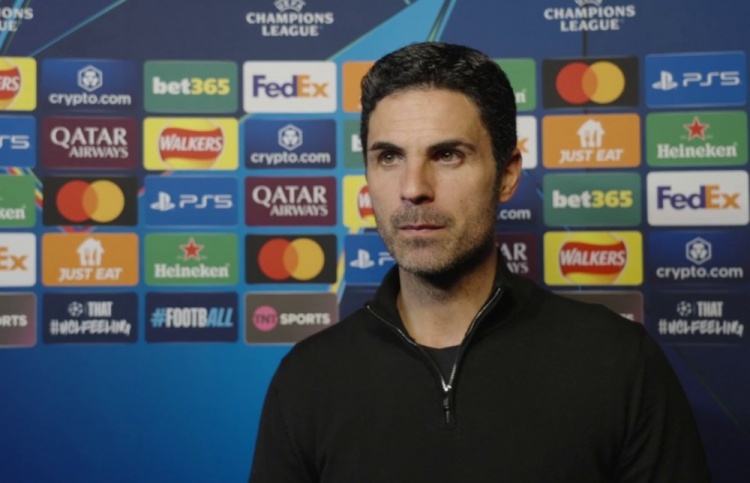  阿爾特塔：很高興連續(xù)兩賽季打進(jìn)歐冠八強(qiáng)，這是非常難實(shí)現(xiàn)的成績(jī)