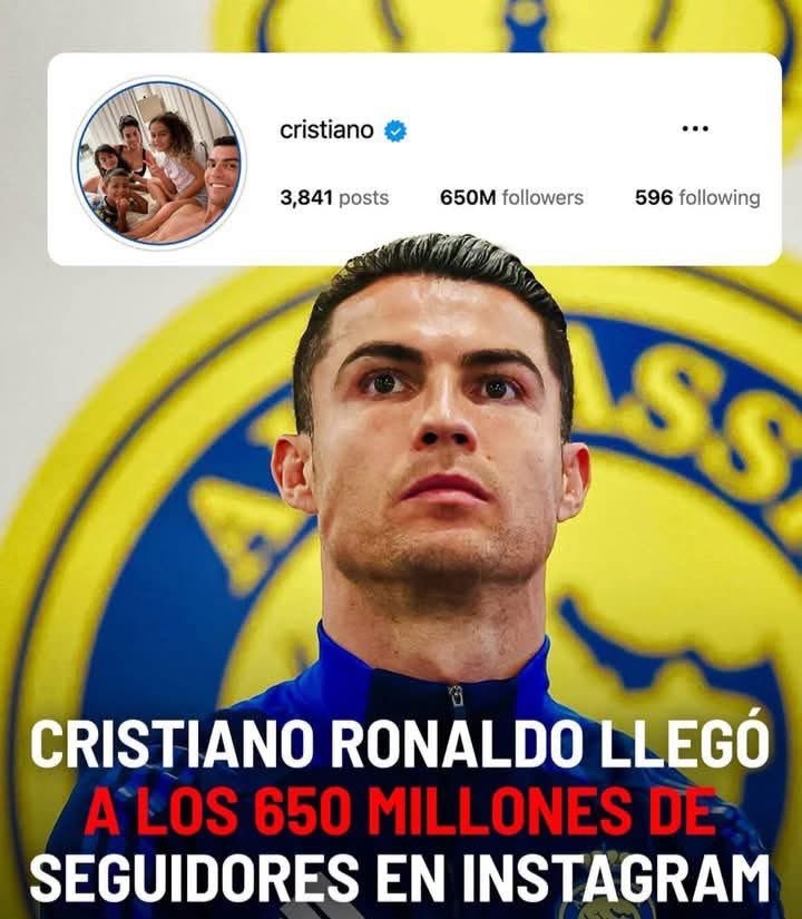 超級(jí)頂流！C羅ins粉絲數(shù)超6.5億，僅次于ins官方賬號(hào)粉絲數(shù)！