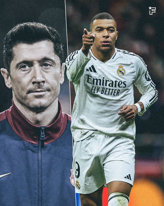  西甲射手榜：姆巴佩26場20球第二，僅次于萊萬25場21球