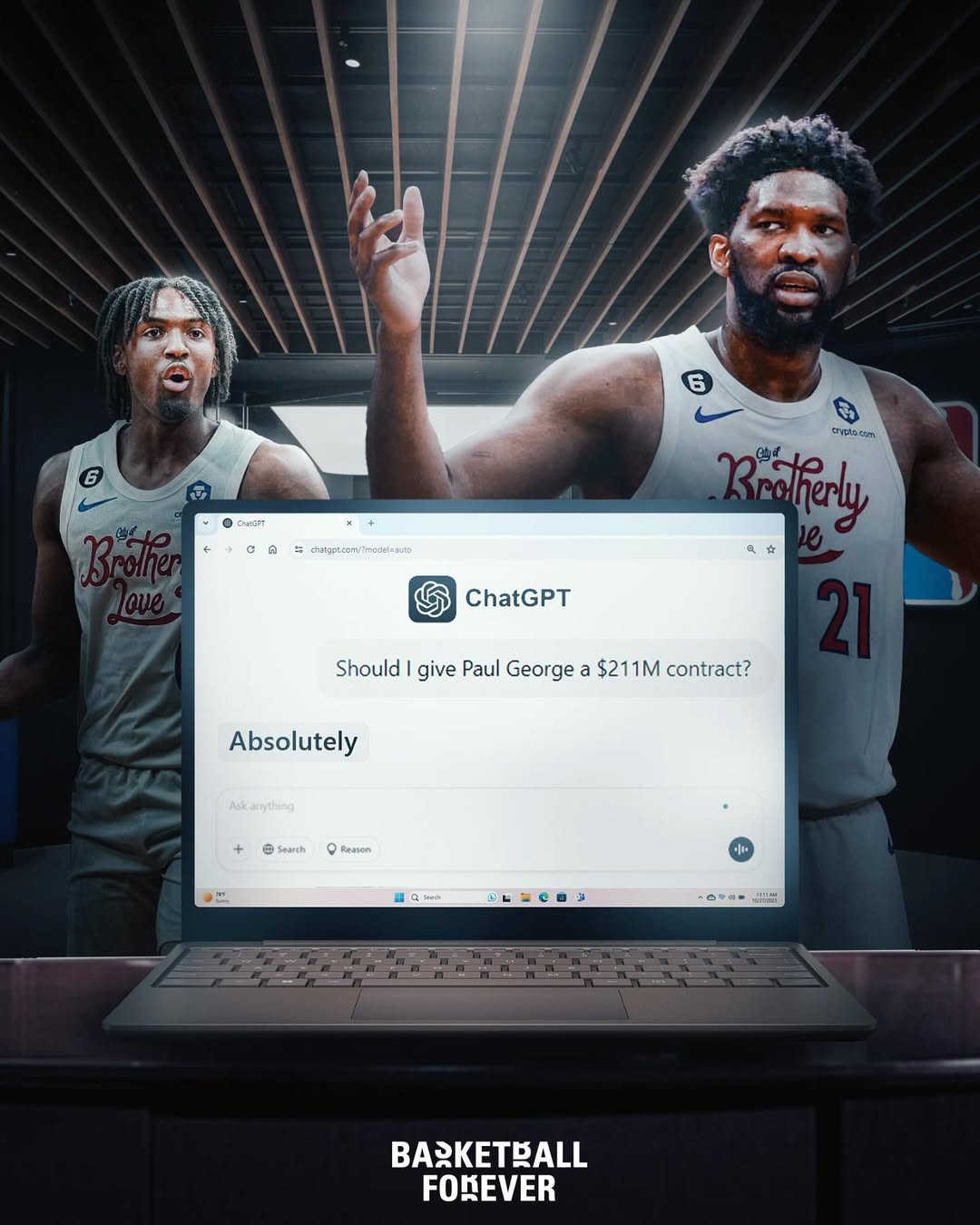  喬治的合同是人工智能簽的？76人總經(jīng)理：我們用AI來幫助決策事務(wù)