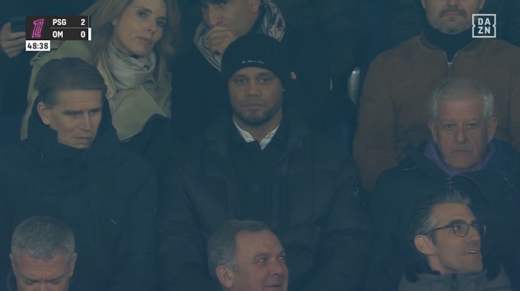  孔帕尼觀戰(zhàn)巴黎vs馬賽，法爾克：拜仁不愿回應(yīng)，可能涉及考察球員