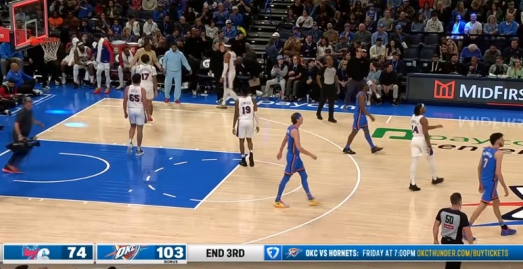  多名主力輪休！雷霆三節(jié)破百 103-74領先76人29分