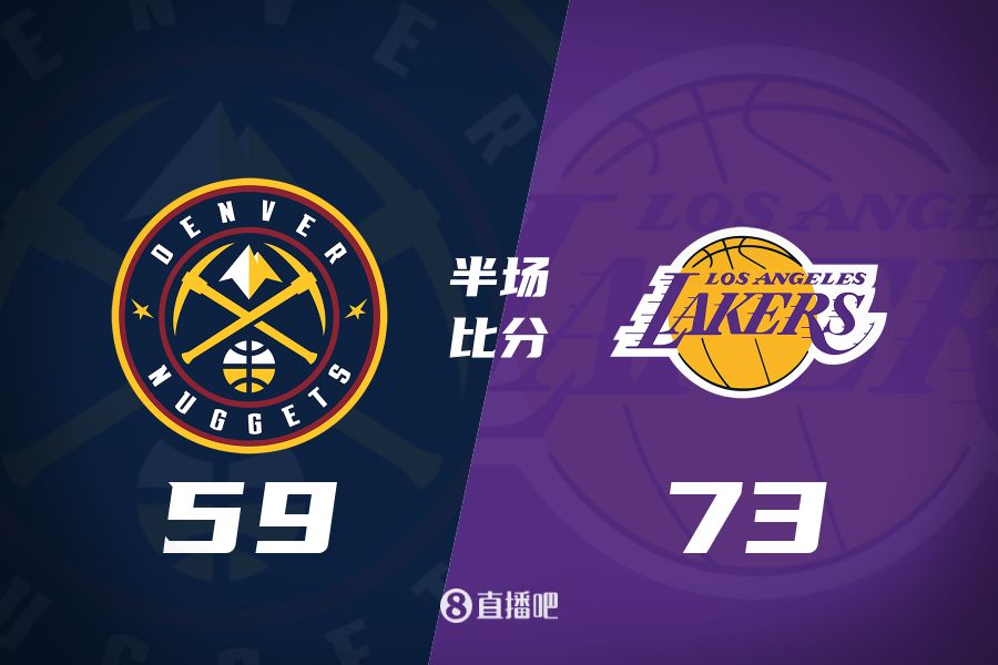  水銀瀉地的進攻火力次節(jié)暫緩！東契奇25分 湖人半場領(lǐng)先掘金14分